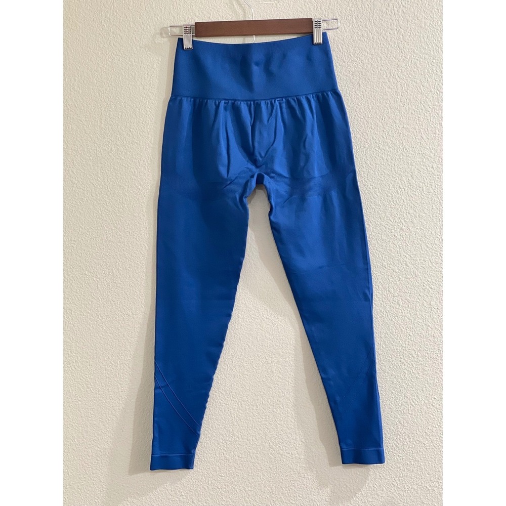 VSHRED Seamless High Waisted Leggings Royal Blue Large Womens Athleisure - Picture 5 of 5